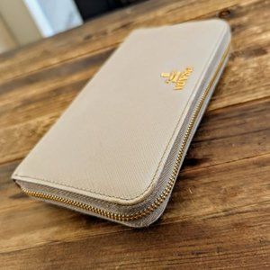 Prada Large Large Saffiano Leather Wallet